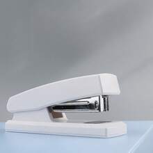1pc Mo Landi Hand-Held Stapler, Korean Simple Wind Arc Body Anti-Slip Hand-Held Contour Manual Binding Tool Paper Binding Stapler Hand DIY, Bill Sorting, Portable Office Stationery Scrapbook Supplies School Supplies. - C - View 3