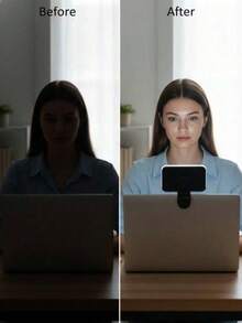 Selfie LED Fill Light, 3 Lighting Modes, Adjustable Brightness, USB Rechargeable, Portable Clip-On, Suitable For Phone Photography Fill Light, Laptop, Tablet, Meeting, Makeup Fill Light Lighting - one-size - View 8
