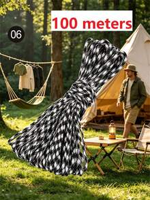 10/50/100m Black Nylon Braided Rope, Durable Twisted Polypropylene Cord, Suitable For Outdoor Use, Clothesline, Tent DIY, Handicraft And Binding - Multicolor - View 28
