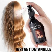 Semprotan Rambut Keriting dan Wig, Semprotan Wig untuk Rambut Sintetis, Kondisioner Tanpa Bilas untuk Wig Rambut, Susu Penata Rambut Ringan yang Kaya Pelembap untuk Mendefinisikan Keriting & Mengontrol Rambut Kusut untuk Rambut Keriting Alami - 50 ml - View 1