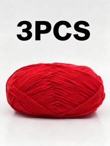 3pcs Yarn, 50g/Pc, Soft & Medium Coarse Milk Yarn - For DIY Crafts, Hand Crocheting Coasters, Dolls, Bags, Scarves, Hats, Sweaters, Slippers - Multicolor - View 10
