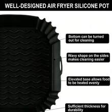 Reusable Silicone Air Fryer Liner, Silicone Air Fryer Baking Tray, Air Fryer Accessories, Kitchen Supplies, Disposable Parchment Paper Alternative - Multicolor - View 9
