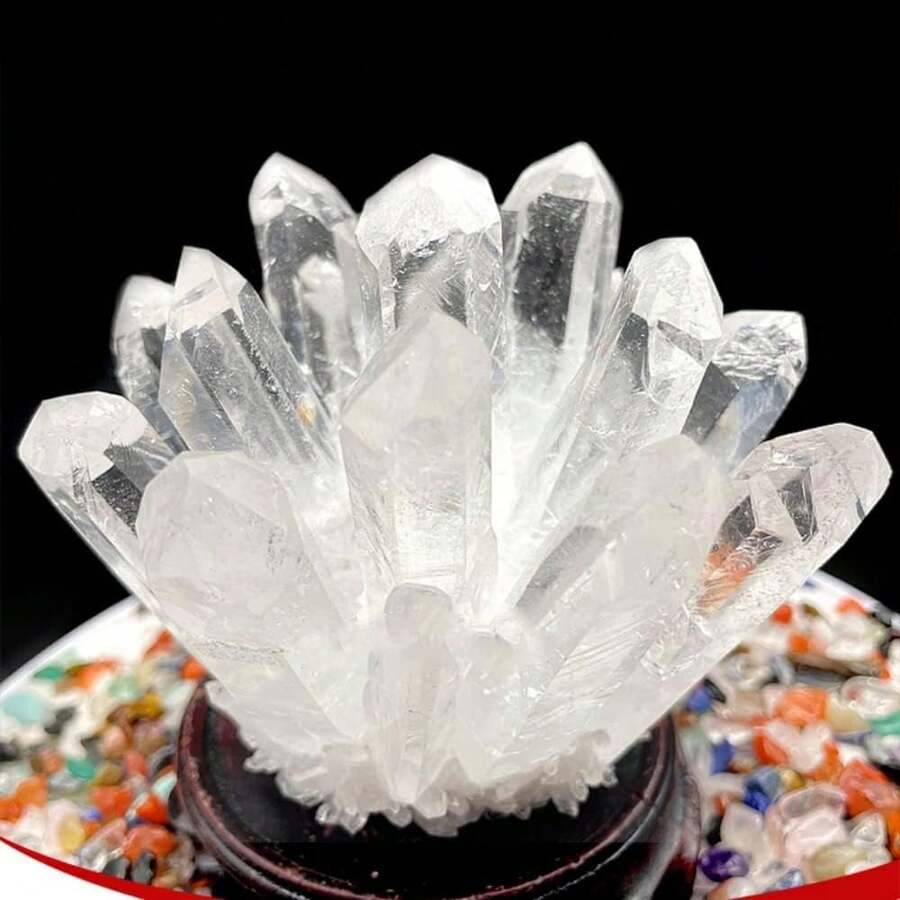 隨機精緻天然白水晶簇,適用於家居裝飾、科學教育研究與節日禮物 - 白水晶簇 - 查看 1