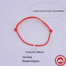 1pc 925 Silver Letter Bracelet, Couple Matching, Birthday Gift, Daily Wear, Handmade - Multicolor - View 8
