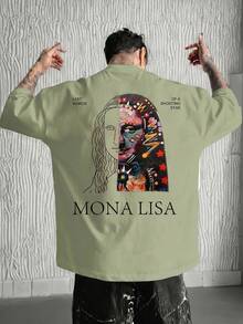 New Plus Size Men's Personalized Artistic Print Short Sleeve T-Shirt | Suitable For Summer Wear | Comfortable And Breathable | Leading Fashion - Olive Green - View 2