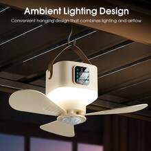 USB Rechargeable Mini Hanging Fan, Portable Desktop Fan For Dorm, Home, Outdoor Camping - Multicolor - View 11