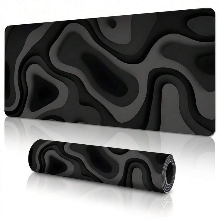 Extra Large Gaming Desk Mouse Pad Black Gray Vortex Marble Texture Non-Slip Durable Rubber Base Smooth Surface Suitable For PC Laptop Office Home Gaming Spacious Workspace Abstract Art Mouse Pad Desk Desktop Decoration Set Back To School Office Supplies - Multi-color - View 12