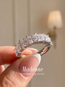 MADEONE 1pc Fashion Minimalist Geometric Design Ring, Suitable For Women's Daily Commute Wear, Also Can Be Used As Decorative Ring Or Party Accessory, Jewelry Gift. - Square - View 4