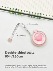 Cute Heart-Shaped Retractable Tape Measure, ABS Plastic Shell, Soft Flexible PVC Tape, One-Click Auto-Retraction, Pocket Mini Portable, Clear Dual Scale Markings, Sewing Measuring Tape, Suitable For Tailors, Students, Fashion Women, Home Daily Measurement Supplies - Measuring Tape 2 - View 12