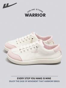 Warrior Women's Board ShoesSpring And SummerComfortable Modest Style Casual Yet Sleek Sneakers Applicable Throughout The Year Wear-Resisting All-Day Wear Training Sneakers Running Shoes - Beige/Pink - View 1