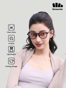 Beneunder Wellington Frame Sculpting Foldable Fashion Glasses FD003 - Pink - View 1
