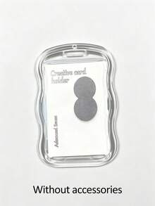 Transparent Wavy Card Holder With Portable Spring Rope Design, Heart Pendant Design, Durable Fashion Accessory, Suitable For Women, Cute And Practical Plastic Keychain, Campus Essential, Fashion Keychain, Cute Heart Pendant, Suitable For ID Cards, Credit Cards, Bus Cards And Keys - Multicolor - View 15