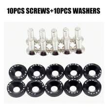 20pcs M6 Anodized Aluminum Washer And Bolt Kit (10 Sets), Bumper Engine Concave Screws Suitable For Cars And Motorcycles, Multi-Color Decorative Screws And Washers, Car Modification Washers M6 Screws JDM Screws Battery Washers, Car Accessories Motorcycle Accessories RV SUV Truck - A - View 13