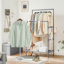 1 Pack Adjustable T Shirt Display Flexible Shoulder Stand, 17-31 Inch Portable Metal Shirt Rack Display Stand, Garment Coat Holder, For Clothing Garment Coat Retail Vendor, Cloakroom - Brown1PCS - View 6