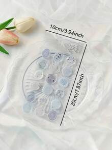 18pcs Vintage Wax Seal Candy Stickers, Suitable For Scrapbooking, Journaling, Stationery And Art Supplies, Used For Envelope Sealing And Journal Decoration - Multicolor - View 9