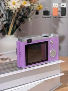 1 Pc LK-003 Dual Front & Rear CCD Vintage Camera, 64.0 Camera System Version, 48MP 4K HD Digital Camera With Card Reader + 8G Memory Card - Camera + Memory Card + Card Reader - View 17