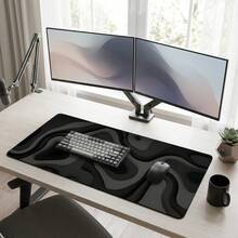 Extra Large Gaming Desk Mouse Pad Black Gray Vortex Marble Texture Non-Slip Durable Rubber Base Smooth Surface Suitable For PC Laptop Office Home Gaming Spacious Workspace Abstract Art Mouse Pad Desk Desktop Decoration Set Back To School Office Supplies - Multi-color - View 5
