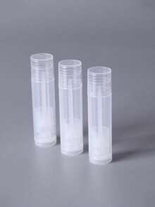 50/30/10/1pc Transparent Empty Twist-Up Tubes, 5g Plastic DIY Containers For Lipstick, Lip Balm And Solid Perfume. Multi-Purpose Cosmetic Accessories, Economical And Ideal Christmas Gift For Women. - Multicolor - View 7