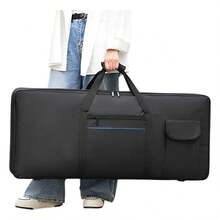 Capa Bag Case Teclado Acolchoada Impermeável P/61 Teclas - Preto - Visão 5