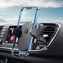 Dudukan Ponsel Navigasi Mobil, Pengait Ventilasi Udara, Pengunci Otomatis, Anti Guncangan, Braket yang Dapat Diputar - Hitam - View 1