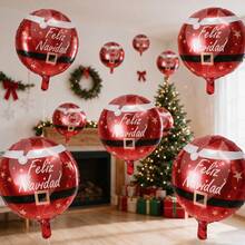 Balon Suasana Liburan - Dekorasi Pesta Foil Merah dan Emas, Cocok untuk Natal, Ulang Tahun, Pernikahan, Hari Jadi, Hari Thanksgiving, Tahun Baru - beraneka warna - View 3
