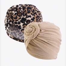 1pc Women's Knotted Pleated Headscarf Hat, Solid Color Cap, Cloth Hat Suitable For Daily Use Bonnet For Women,Summer,Beach,Holiday,Travel - Multicolor - View 5