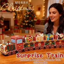 24 Pcs Christmas Train Gift Boxes With Stickers Red Train Santa Claus Snowman Xmas Advent Calendar Boxes Treat Boxes 24 Days Of Christmas Countdown Gift Boxes For Winter Holiday Christmas Decorations - Train Style - View 4