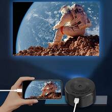 Portable Mini Projector, HD Outdoor Movie Projector With USB/SD Card Slot And Remote Control, Compact Home Theater Video Projector, Perfect Holiday Gift For Christmas, Halloween, Thanksgiving - Black - View 5