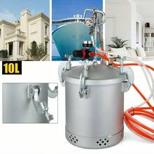 10L Paint Spray Gun Paint Container Pressure Container Suction New Paint Spray Gun - Silver - View 2