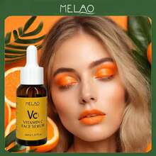 MELAO 维生素 C 面部精华液，亮肤抗氧化面部精华，日常护肤精华，滋养、柔滑、弹润、透亮肌肤，30毫升 - 30毫升 - 查看 1