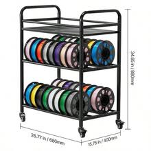 3D Printer Filament Storage Rack 3 Tier Filament Spool Holders Racks - B - View 5
