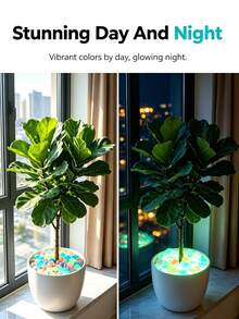 1 Pack Glow-In-The-Dark Colorful Rock Decorations, Mixed Colors, Suitable For Aquarium, Fish Tank, Sidewalk, Garden Path, Patio, Lawn, Yard Decor, Colorful Pebble Decorations,Halloween Festival Decoration. - Upgraded Version - View 4