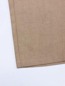 Men's Long Linen Casual Pants Khaki Color Everyday Versatile Trousers - Khaki - View 7