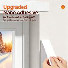 Winter Windproof & Cold-Proof Thickened Transparent Window Balcony Sealing Film, Window Sealing Windproof Thermal Insulation AC Curtain - White - View 4