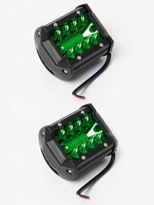 GLANBERT 2pcs 60W 3-Row 20LED Spotlight, 12V Waterproof, High Brightness White LED Work Light For Vehicles - Black - View 18