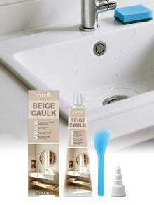 Beige Silicone Sealant, Flexible And Anti-Aging, Strong Adhesion, Universal For Home Decor Board Filling And Edge Sealing, Dust-Proof, Moisture-Proof, Water-Resistant - A - View 5