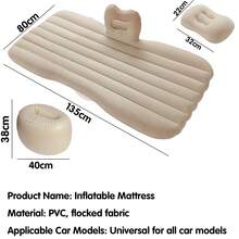 1pc Car Inflatable Bed, Car Accessories, Rear Seat Sleeping Pad, Suitable For SUV And SUV, Travel Inflatable Bed, Universal SUV/Sedan Inflatable Bed, Portable Travel Camping Sleeping Pad - Perfect Gift For Drivers - Straight-grained Round Mound - View 7