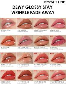 FOCALLURE Plumpmax High Gloss Lip Glaze, Efek Mengisi Bibir Seketika dan Kilau Seperti Kaca, Tekstur Ringan, Segar, dan Tidak Lengket, Serbaguna, Melembapkan dan Mengunci Kilau Sepanjang Hari - 09 MATA KUCING - View 3