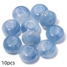 10pcs High Quality 14mm Gilded Multi-Color Flat Round Large Hole Beads, Exquisite Loose Spacing Beads, Suitable For Jewelry, Jewelry Making Bracelets, Necklaces, Earrings, Keychains, Phone Chains, DIY Handicrafts Enthusiasts - Gilded Solid Color - View 17