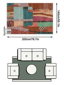 1 buah Karpet Klasik Maroko Motif Geometris Blok Warna Patchwork - Karpet Lembut Imitasi Kasmir, Cocok untuk Kamar Mandi, Dapur, Pintu Masuk, Lorong, Samping Tempat Tidur, Ruang Tamu, Kamar Tidur, Dapat Dicuci dengan Mesin Sepanjang Musim, Ukuran Besar, Dekorasi Rumah yang Estetis - MultiWarna - View 13