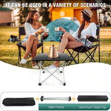 Lucn Folding Camping Table, Multifunctional Portable Roll-Up Picnic Table, Lightweight Aluminum Outdoor Side Coffee Table, Compact Foldable Mini Table, Suitable For Beach, Hiking, Fishing, Travel, Vacation, Backyard Party, Outdoor Picnic - Multicolor - View 8