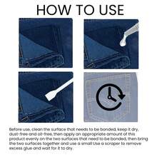 Pegamento Transparente para Telas Jakehoe, Adhesivo Impermeable y Lavable para Telas, Ropa y Mezclilla. YDNL - 1 - Ver 5