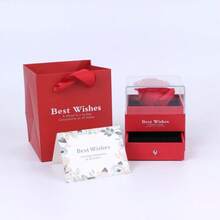 Multi-Category Jewelry Storage Designed For Rings, Stud Earrings, Dangle Earrings, Thin Necklaces, Pendants And Other Delicate Accessories; Flocked Interior Tray Securely Holds Jewelry, Protects Metal, Gemstone And Enamel Surfaces From Scratches, Suitable For Daily Storage, Gift Packaging And Store Display - View 8