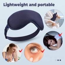 Hailicare Electric Steam Eye Mask, 3D Massage Eye Mask, Constant Temperature Hot Compress, Smart Timing, Sleep Shading, Ideal For Office Lunch Break & Bedroom Use - Navy Blue - View 6