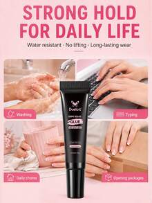 1/2pcs 10g Super Strong Nail Glue, Suitable For Nail Extensions, Fast Drying Semi-Solid, Long Lasting, No UV Light Required - 10g - View 6