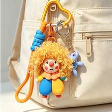 1pc Cute Funny Fluffy Keychain, Unique Design Fashion Bag & Key Accessory, Perfect Gift For Women And Girls, Suitable For Daily Use, Universal Bag Charm - Curly-haired Doll - View 16