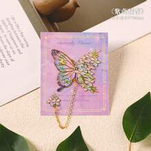 Vintage Minimalist Butterfly Metal Bookmark, Elegant Exquisite Student Reading Page Clip, Creative Reward Gift - Butterfly and Flower - View 7