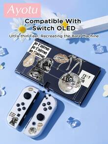 Ayotu 1 قطعة بطانية حماية بنمط الفهد والأصداف والكرة المضيئة لجهاز Switch2/Switch NS/Switch OLED/Switch Lite، غلاف TPU ناعم من الجيل الجديد، بطانية حماية عالمي لوحدة التحكم بالألعاب، بطانية حماية لوحدة تحكم Switch، إكسسوارات ألعاب Switch، مضاد للسقوط، مضاد للانزلاق، مضاد للخدش، أنيق، هدية ربيعية رومانسية/العودة إلى المدرسة/عيد الحب/الهالوين/هدية الذكرى السنوية. - مشاهدة 15