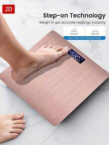 [Pink Body Weight Scale]Large Capacity LCD Digital Display | Top Holiday Gift Choice. AAA Battery (Not Included) 1pc - A - View 4
