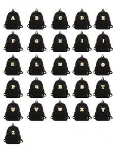 Tas ransel stiker huruf A-Z yang modis, dengan penutup resleting, desain warna polos sederhana, tas ransel terjangkau dan unik, cocok untuk remaja. Tas ini dilengkapi dengan tali bahu yang dapat disesuaikan, nyaman dan ringan, halus dan serbaguna, sempurna untuk kegiatan sehari-hari, sekolah, dan bepergian. Juga merupakan hadiah ulang tahun yang bagus (harap tempel stiker sendiri; tas termasuk). - MultiWarna - View 3